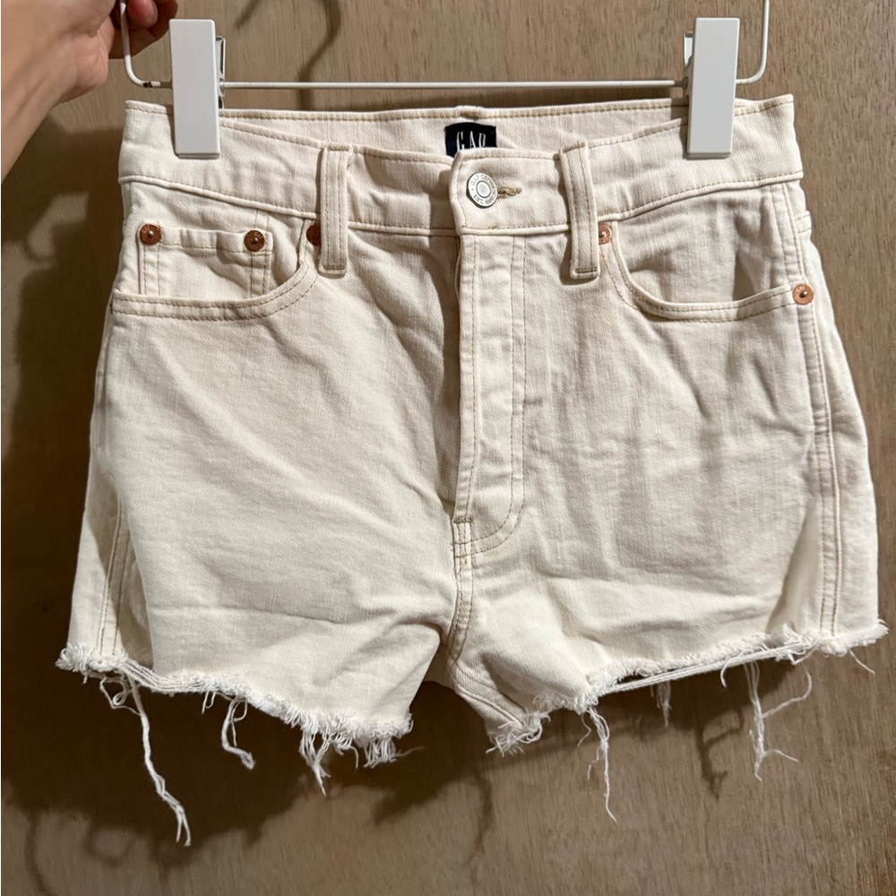GAP Women's Off-White Jean Shorts